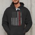 American Flag Cheer Dad Vintage Patriotic Father Cheerleader Men Hoodie