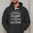 Awesome Dads Have Tattoos And Beards Father's Day 2025 Men Hoodie