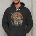 Back Legend Husband Dad Grandpa 77 Year Old 77th Birthday Men Hoodie