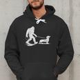 Bigfoot Walking Dachshund Tee Wiener Dog Dad Men Hoodie Bigfoot Walking Dachshund Tee Wiener Dog Dad Men Hoodie