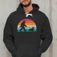 Bigfoot Walking a Dog Corgi Lovers Dog Dad Men Hoodie