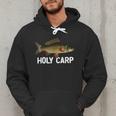 Carp Fish Pun Fishing Trip Fisherman Dad Holy Carp Men Hoodie