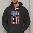 Cheer Dad American Flag Cheerleader Support Men Hoodie