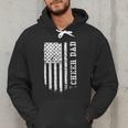 Cheer Dad Cheerleading American Flag Fathers Day Cheerleader Men Hoodie