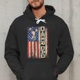 Cheerleader Dad Cheer Dad American US Flag Father Team Men Hoodie
