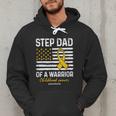 Childhood Cancer Survivor Support Step Dad Of A Warrior Men Hoodie