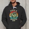 Have A Crappie Day Retro Fishing Sarcastic Dad Men Hoodie