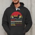 Dachshund Long Haired Best Dad Ever Dog Vintage Retro Men Hoodie