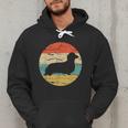 Dachshund Long Haired Dog Vintage Mom Dad Retro Men Hoodie