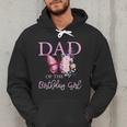Dad 1st First Birthday Matching Family Butterfly Floral Men Hoodie