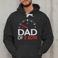 Dad Of 2 Boys Fuel Gas Gauge Father Of Two Sons Men Men Hoodie