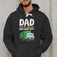 Dad Of The Birthday Boy Garbage Truck Birthday Party Men Hoodie