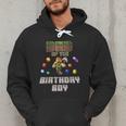Dad Of The Birthday Boy Video Gamer Pixel Number Men Hoodie
