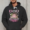 Dad Of The Birthday Girl 1St Birthday Pink Cow Farm Men Hoodie