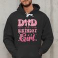 Dad Of The Birthday Girl Family Pink Coquette Bow Men Hoodie