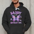 Dad Of The Birthday Girl Tie Dye Butterfly Birthday Family Men Hoodie