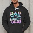 Dad Of The Birthday Twins Girls Kids Party Retro Bday Men Hoodie