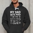 Dad Gets Mad At Me Father Daughter Humor Saying Pink Men Hoodie