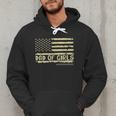 Dad Of Girls Outnumbered US Flag Father's Day Daughter Dad Men Hoodie