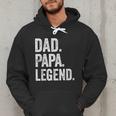 Dad Papa Legend Vintage Distressed Bold Papa Graphic Men Hoodie