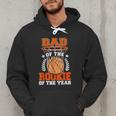 Dad Of Rookie 1st Basketball Bday Theme Matching Men Hoodie