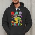 Dad Of The Three Rex 3Rd Birthday Boy Dinosaur T-Rex Men Hoodie