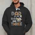 Dad Of The Wild And Three 3 Birthday Zoo Theme Safari Jungle Men Hoodie Dad Of The Wild And Three 3 Birthday Zoo Theme Safari Jungle Men Hoodie