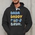 Dada Daddy Dad Bruh Fathers Day Blue Dog Men Hoodie