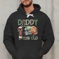 Daddy Of The 1 Year Old Football Lover 1st Birthday Boy Men Hoodie
