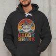 Daddy Shark Retro Shark Shirt Pajamas For Dad Dad Men Hoodie