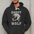 Daddy Wolf Wolves Dad Moon Fathers Day Men Hoodie