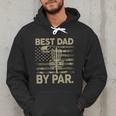 Disc Golf Frisbee Best Dad Par Camo US Flag Golfer Men Hoodie