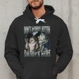 Don't Worry Kitten Daddy's Here Cool Alpha Wolf Meme Men Hoodie