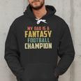 Fantasy Football Dad Champion Vintage Draft Party Men Hoodie