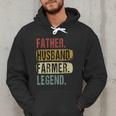 Father Husband Farmer Legend Vintage Dad Father's Day Men Hoodie Father Husband Farmer Legend Vintage Dad Father's Day Men Hoodie