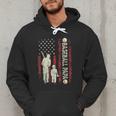 Father's Day Baseball Papa USA Flag Dad Men Baseball Men Hoodie Father's Day Baseball Papa USA Flag Dad Men Baseball Men Hoodie