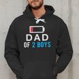 Father's Day Tee Dad Of 2 Boys Man Idea Men Hoodie