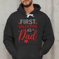 My First Valentine As Dad 2025 For a Proud New Father Men Hoodie