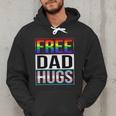 Free Dad Hugs LGBT Gay Pride Month Transgender Rainbow Flag Men Hoodie