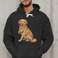 Golden Retriever I Love Dad Dog Dad Father's Day Men Hoodie