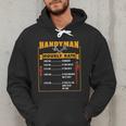 Handyman Hourly Rate Fathers Day Dad Men Hoodie