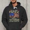 I'm A Dad Papaw And Veteran Retro Dad Papa Grandpa Men Hoodie