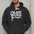 I'm Just Here For My Flippin Daughter Gymnastics Dad Mom Men Hoodie