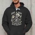 Just A Dad Who Always Came Back Skeleton Fathers Day Men Hoodie