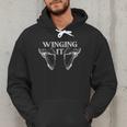 Just Winging It Anatomy Pun Dad Joke Men Hoodie