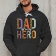 Kids Fathers Day Shirt For Son Daughter My Dad Is My Hero Men Hoodie