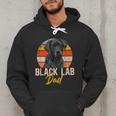 Lab Dad Retro Black Labrador Owner Men Hoodie