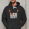 Leg Rest Naughty Dad Joke Vagitarian Lesbian Men Hoodie