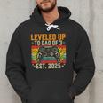 Leveled Up To Dad Of 3 Three Daddy Again 2025 Father's Day Men Hoodie