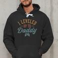 Leveled Up To Daddy Father To Be New Dad Men Hoodie